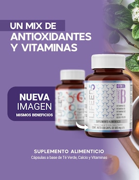 Complejo B + Calcio + Ácido Fólico LIFEED5 120 cápsulas Lifeed5 con vitamina b3