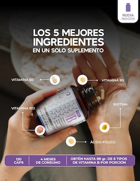 Complejo B + Calcio + Ácido Fólico LIFEED5 120 cápsulas Lifeed5 con vitamina b3