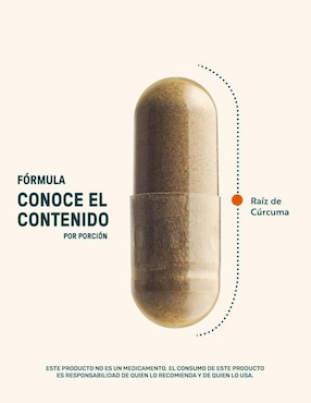 Pure Turmeric: Raíz de Cúrcuma con Estearato de Magnesio Life 360+ Life360+