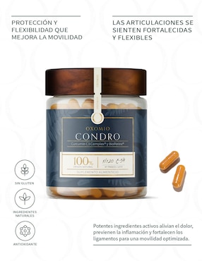 Condro de Oxomio - Joint Support Oxomio con curcumina al 95% de curcuminoides de 60 cápsulas
