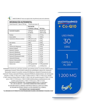 Multivitamínico + Co-Q10 Best Health de 30 cápsulas
