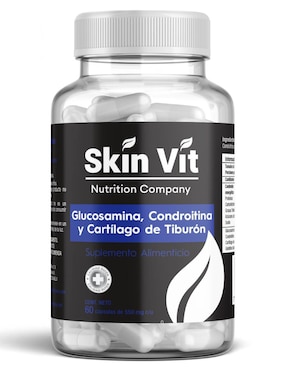 Glucosamina, Condroitina Y Cartílago De Tiburón Skin Vit Nutrition Company 60 Cápsulas