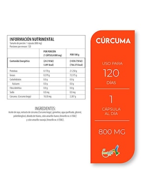 Cúrcuma Best Health de 120 cápsulas