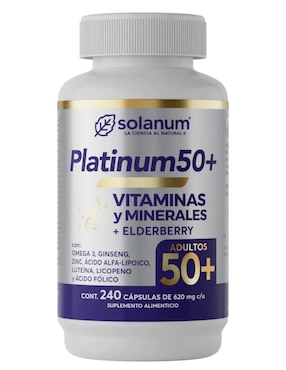 Platinum 50+ 240 Cápsulas Solanum Con Omega 3