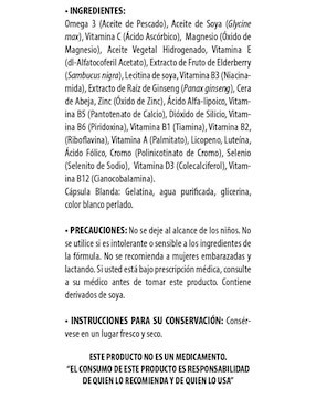Platinum 50+ Solanum con omega 3 de 240 cápsulas