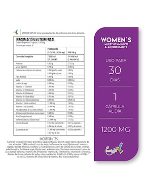 Women´s vitamina Best Health cápsulas para mujer