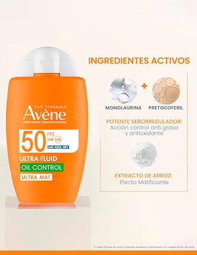 Protector solar FPS 50 Avène Ultra Mat Fluid Oil Control 50 ml