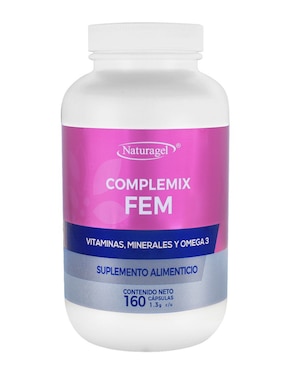 Multivitamínico Complemix FEM Con Omega 3 Naturagel Con Vitaminas Y Minerales 160 Cápsulas