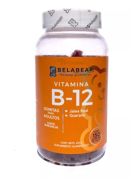 Vitamina B12 Con Jalea Real Belabear Con Hoja De Té Verde Orgánica Sabor Naranja 100 Gomitas