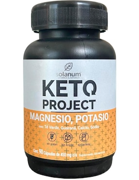 Keto Project Magnesio, Potasio Solanum Con Magnesio 90 Cápsulas