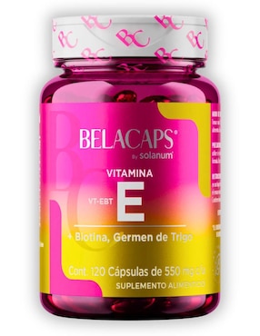 Belacaps Vitamina E Solanum con biotina de 120 cápsulas