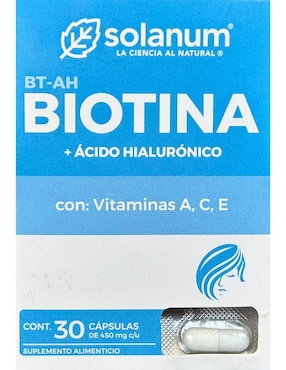 Biotina Con Ácido Hialurónico Solanum 100 G