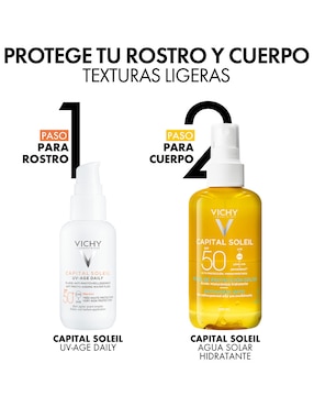 Protector solar FPS 50 Capital Soleil Agua Hidratante Vichy Capital Soleil 200 ml