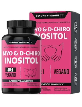 Myo-Inositol Y D-Chiro Inositol Vegano Beyond Vitamins 60 Cápsulas