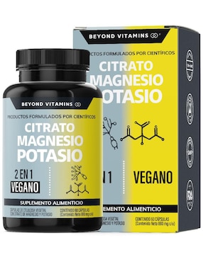 Citrato de Magnesio + Potasio Vegano Beyond Vitamins 60 cápsulas