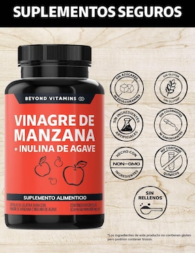 Vinagre de Manzana + Inulina de Agave Beyond Vitamins de 60 cápsulas