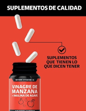 Vinagre de Manzana + Inulina de Agave Beyond Vitamins de 60 cápsulas