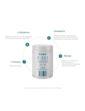 F-Cus Duo Inner con l-glutamina de 60 cápsulas