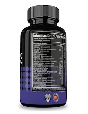 Joint Force Reset Nutrition con glucosamina, vitamina a, vitamina C, vitamina e, vitamina b6, zinc, selenio, ms y tiamina de 180 cápsulas