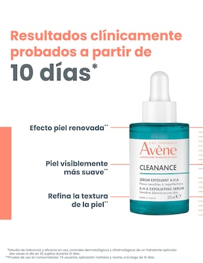 Sérum antiacné facial Cleanance Exfoliante Aha Piel Grasa 30 ml Avène de piel mixta y grasa