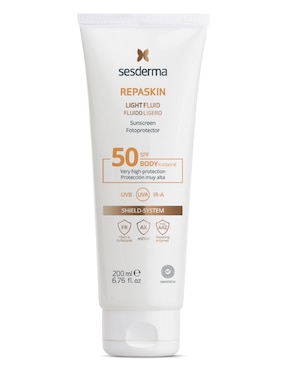 Protector Solar FPS 50+ Fluido Ligero Sesderma Repaskin 200 Ml