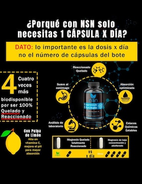 Glicinato de Magnesio Natural Smart Nutrition con magnesio de 450 g