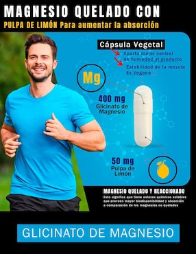 Glicinato de Magnesio Natural Smart Nutrition con magnesio de 450 g