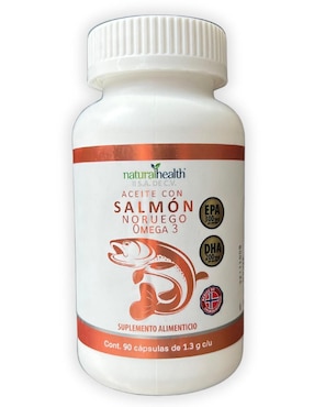 Aceite De Salmón Noruego Natural Health Con Omega 3 90 Cápsulas