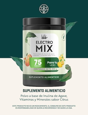 Electro Mix: Fibra + Minerales + Vitamina C Life 360+ Life360+ sabor cítrico