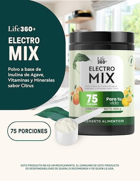 Electro Mix: Fibra + Minerales + Vitamina C Life 360+ Life360+ sabor cítrico