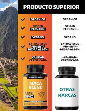 Maca Blend Beyond Vitamins de 180 cápsulas