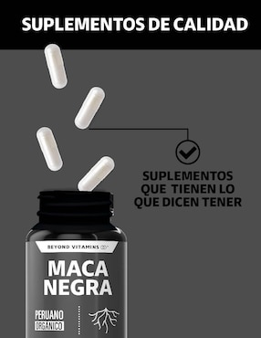 Maca Negra Beyond Vitamins de 60 cápsulas