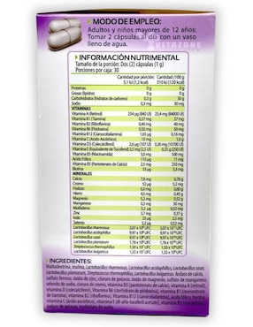 Probiseis Probióticos + Vitaminas y Minerales Solanum de 60 cápsulas