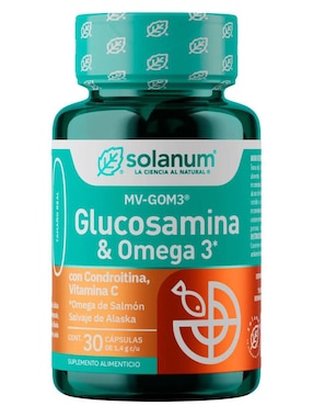 (Mv-Gom3) Glucosamina + Omega 3 Solanum 30 Cápsulas