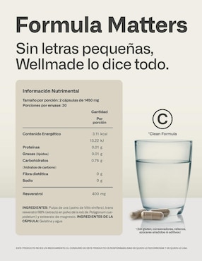 Resveratrol con Pulpa de Uva WELLMADE Wellmade