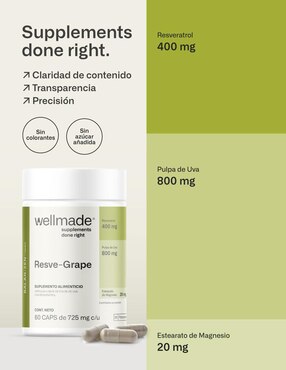 Resveratrol con Pulpa de Uva WELLMADE Wellmade