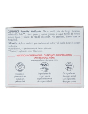 Crema facial recomendada para acné día y noche Avène Cleanance para piel mixta y grasa