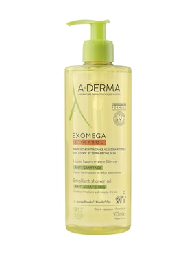 Limpiador rostro y cuerpo Exomega, Aceite De Ducha Emoliente, 500 ml Aderma Exomega Control para calmar la piel