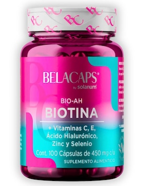 Belacaps Biotina + Ácido Hialurónico Solanum 100 Cápsulas