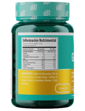 Glucosamina + Cúrcuma, Cartílago de Tiburón, Condroitina Solanum de 40 cápsulas