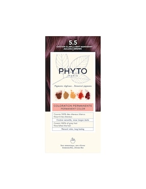 Tinte Para Cabello Phyto Tono 5.5 Castaño Claro Caoba