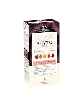Tinte para cabello Coloration Permanente Phyto Botanical Pigments tono 5.5 Castaño claro caoba