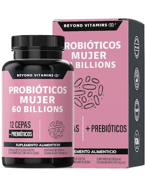 Probióticos Mujer 60 Billions + Prebióticos Beyond Vitamins 60 Cápsulas