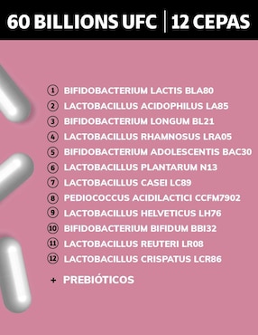 Probióticos mujer 60 Billions + Prebióticos Beyond Vitamins de 60 cápsulas