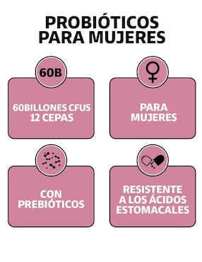 Probióticos mujer 60 Billions + Prebióticos Beyond Vitamins de 60 cápsulas
