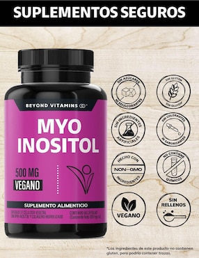 MYO Inositol y colágeno hidrolizado Beyond Vitamins de 60 cápsulas