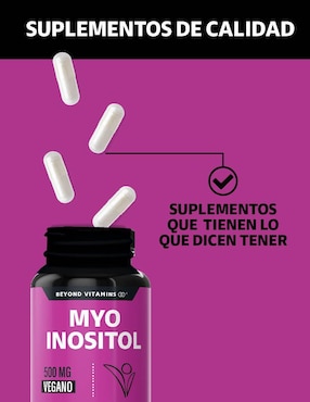 MYO Inositol y colágeno hidrolizado Beyond Vitamins de 60 cápsulas