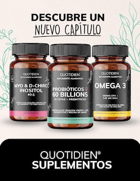 Probioticos 60 Billion + Prebióticos Quotidien con probióticos, prebióticos, inulina de agave y aloe vera de 60 cápsulas