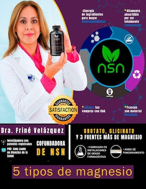 Ultra Magnesio Nsn con magnesio de 100 cápsulas