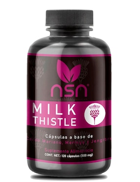 Milk Thistle Nsn con achicoria de 120 cápsulas